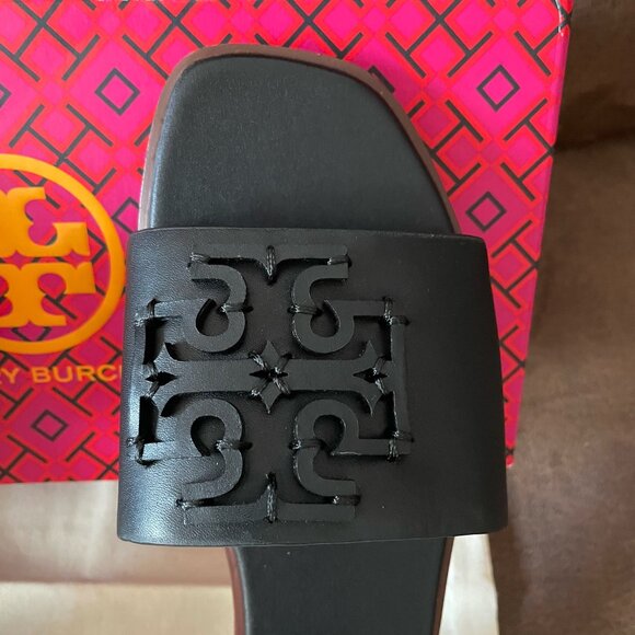 NEW Tory Burch Ines Single Band Slide Perfect Black Size 8.5 - Picture 5 of 6